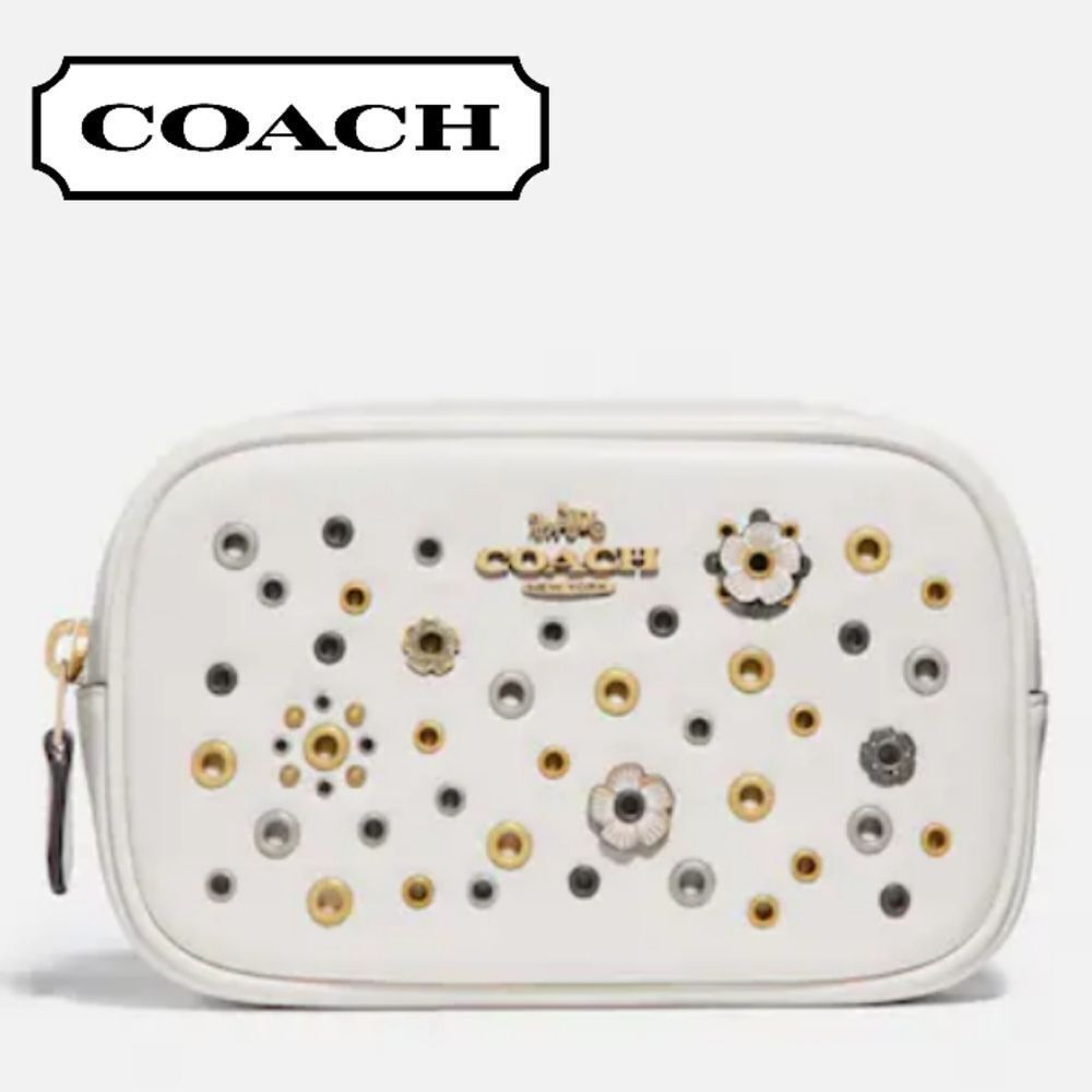 Coach RETAIL Tea Rose & Rivets Clutch/ Bum Bag